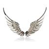1pair Car Auto Motorcycle Body Sticker 3D Eagle Angel Wings Badge Style ABS Decals Silver/Gold Exterior Accessories