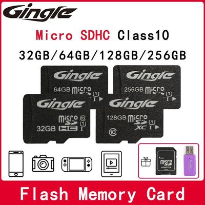 Micro SD TF 32GB 64GB/128GB/256GB Class 10 Micro SDHC Flash Memory Card with Adapter for Vehicle Data Recorder Camera Smartphone Game-C10,U1