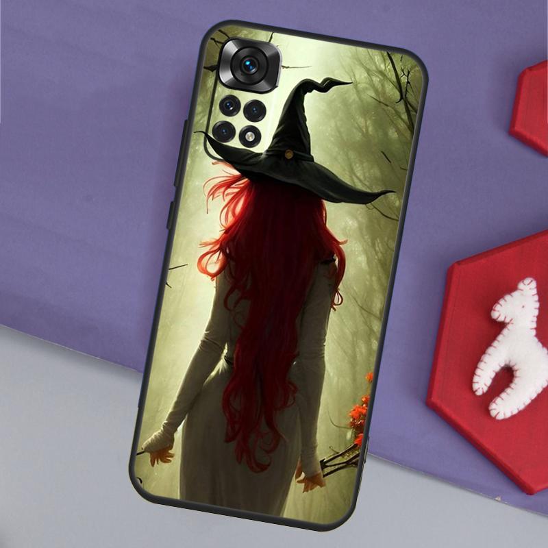 Halloween Witch Girl Art Funda For Xiaomi Redmi Note 14 13 12 11 Pro 9 10 9S 10S 11S 12S Redmi 14C 10C 12C 13C Case