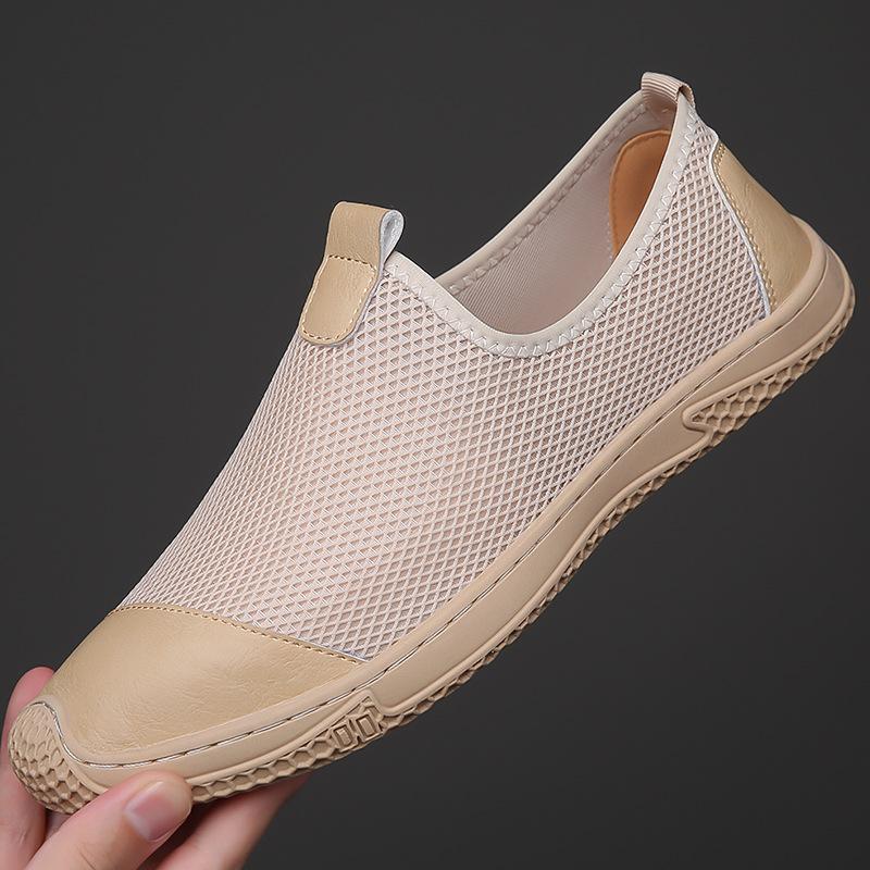 Fashion 2025 Summer Breathable Mesh Shoes for Men Fashion New Designer Outdoor Solid Color Sports Light Casual Shoes Male
