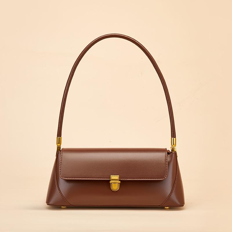 Bolso de Hombro Baguette Francés de Cuero Genuino para Mujer - Colección Verano 2025