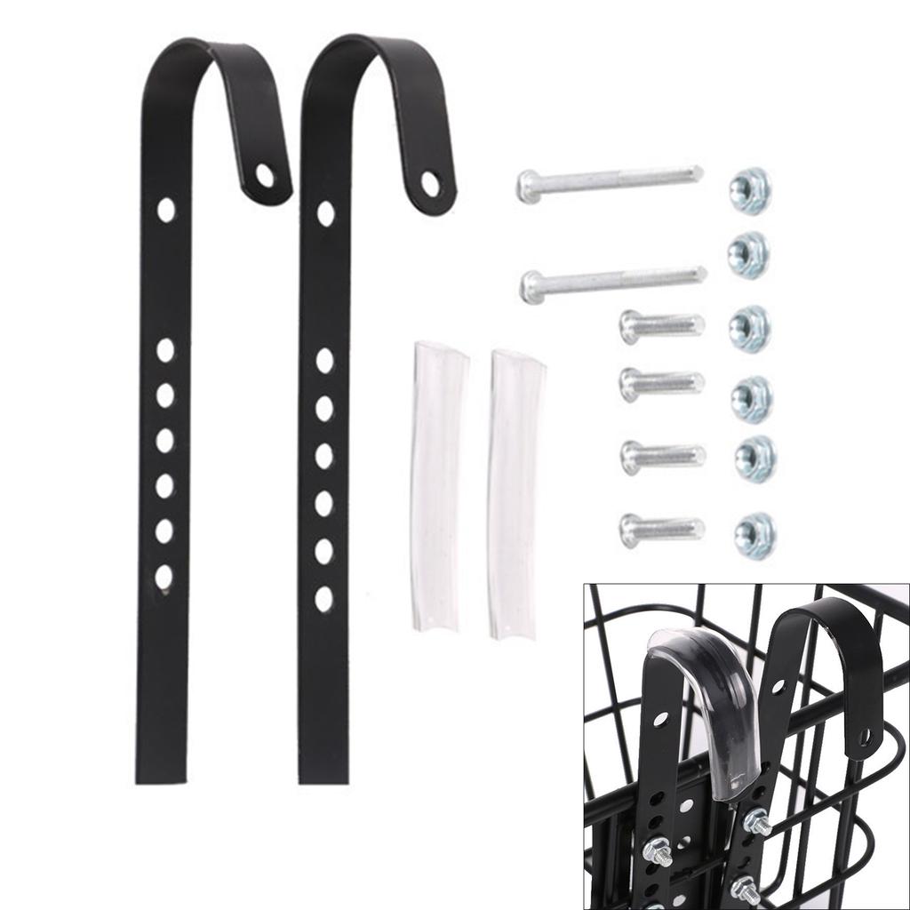 Metal Bike Front Basket Hanging Hook Height Adjustable Quick Release Hook Hanging Cargo Rack Hook for Bicycles Handlebar