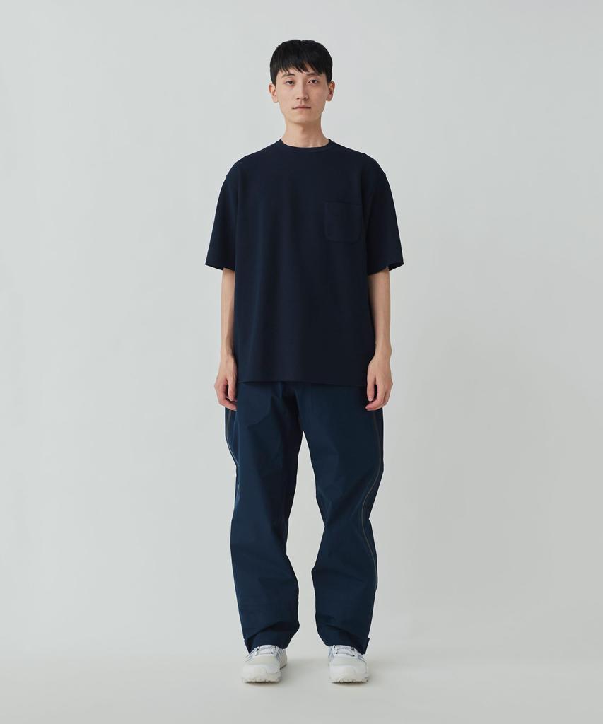 Snow Peak Knit Pullover Short Sleeve Size and Co/Pe KN-25SU002 T-Shirt, Navy, S, Men's Women's