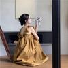 Sweet age-reducing backless strap bow flying sleeve dress summer new meat-covering and thin a-word long skirt
