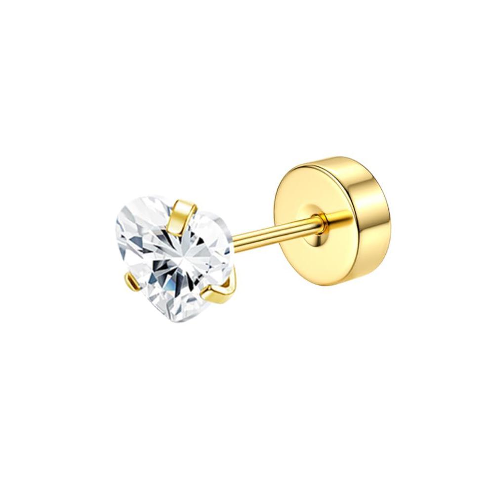 Bobisty Surgical Steel Cartilage Studs Earrings Hypoallergenic Earring Set Flat Back Helix Tragus Piercing Jewellery for Women