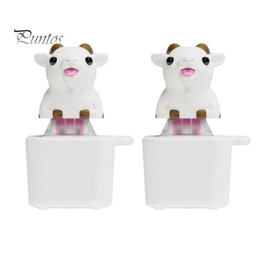 Finger Clicker Device 1/2Pcs Goat Keyboard Fidget Toy with Sound, Rechargeable Sheep Animal Push Button Toy, Decompression Keychain for Anxiety Relief