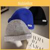 Letter Trendy Ntrx Pattern Solid Color Knitted Cap For Cold Weather Fashion