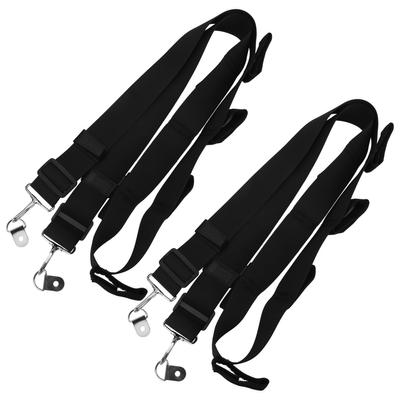 2Pcs Adjustable Vehicle Mounted Fishing Rod Rack Fixed Belt Hook and Loop 7?Hole Polyester