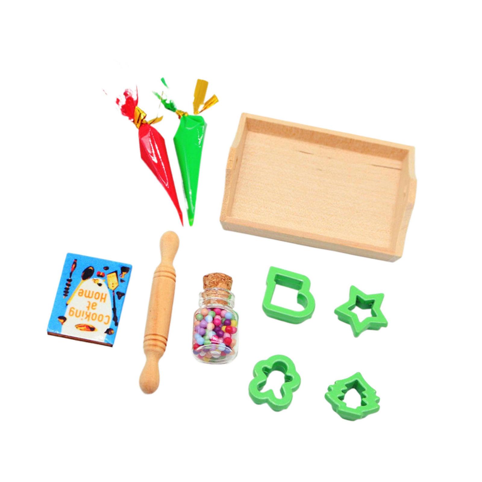 

Baking Mold Cream Baking Eggs Pretend-Play Kid Playset Kitchen Realistic Dollhouses Baking Playset Tray зелёный