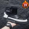 2025 Winter New Velvet Thickened Warm Snow Boots Men's Shoes Leather Surface Platform Northeast Fashion Trendy Cotton Shoes