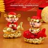 Solar Powered Nodding God of Wealth Ornament Yuanbao Design Nodding Lucky Wealth Statue  Car Gift