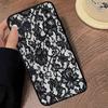 Black Lace Pattern Personalized Mobile Phone Case For IPhone 17 16 15 14 13 12 11 Pro Max Plus Mini Soft Black Cover