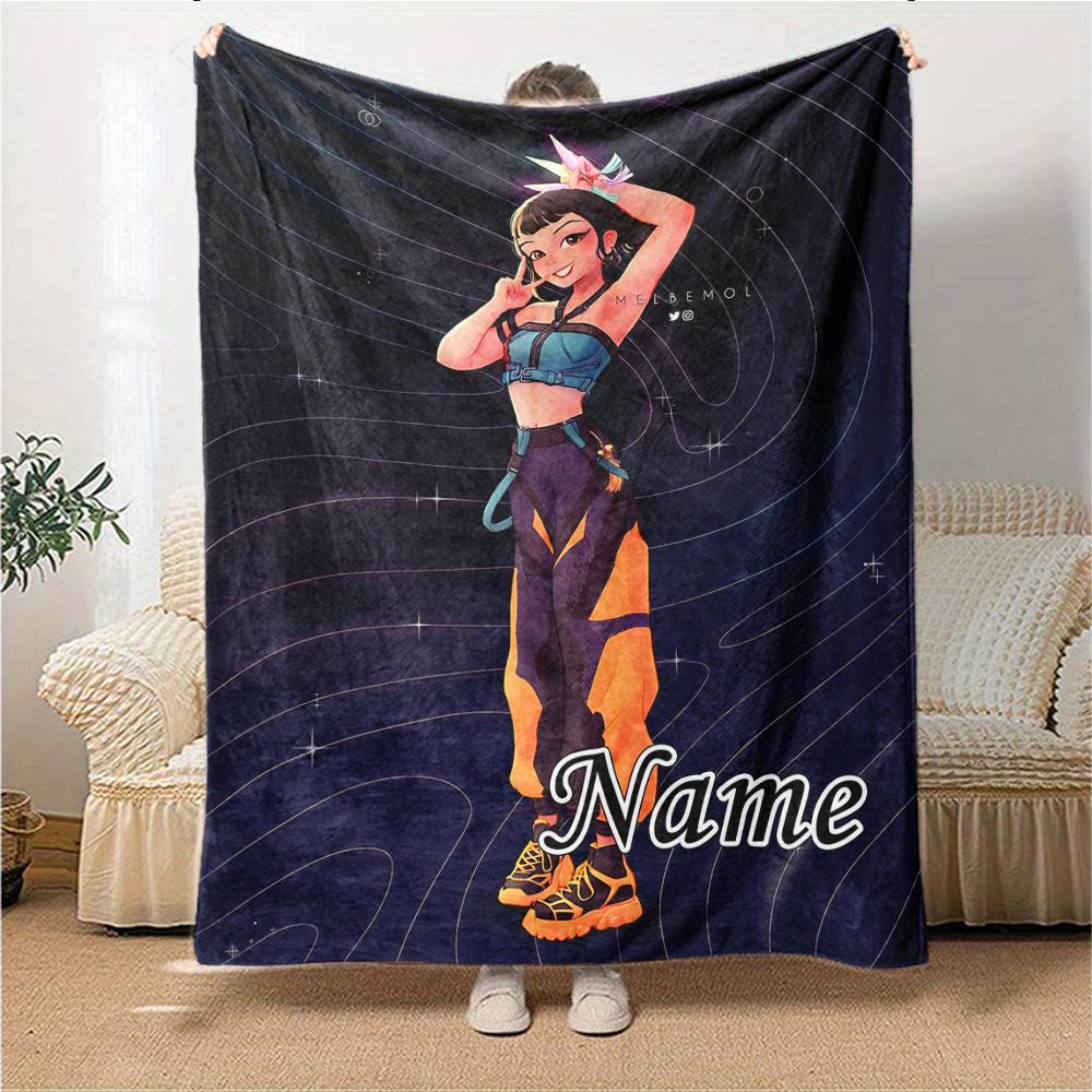 Custom Name Name Fantasy Trio Party Blanket For Couch Bed Plush Cozy Fuzzy Blanket Super Soft Warm Blankets For Fall And Winter 0916207