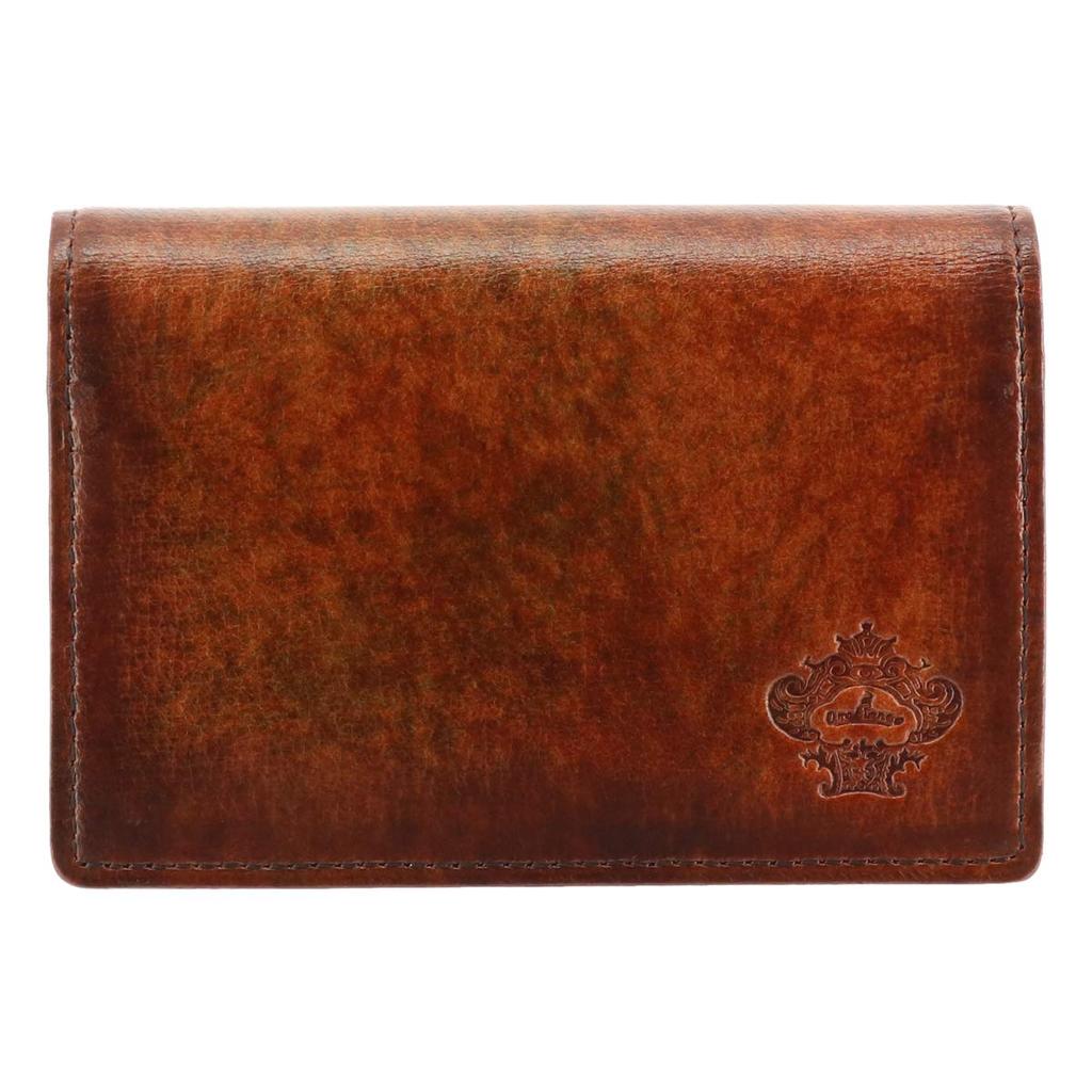 Business Card Holder Genuine Leather Patina Patina Made In Japan Cowhide Leather Black [Orobianco] Men's ORS-071309