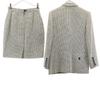 Givenchy Wool Check Pattern Skirt Suit Setup 38 Gray Women Used