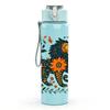 1PC Floral Lion Pattern 750ml Color Plastic Sports Water Bottle Leakproof Flip Straw Lid Suitable for Sports Office Home Use