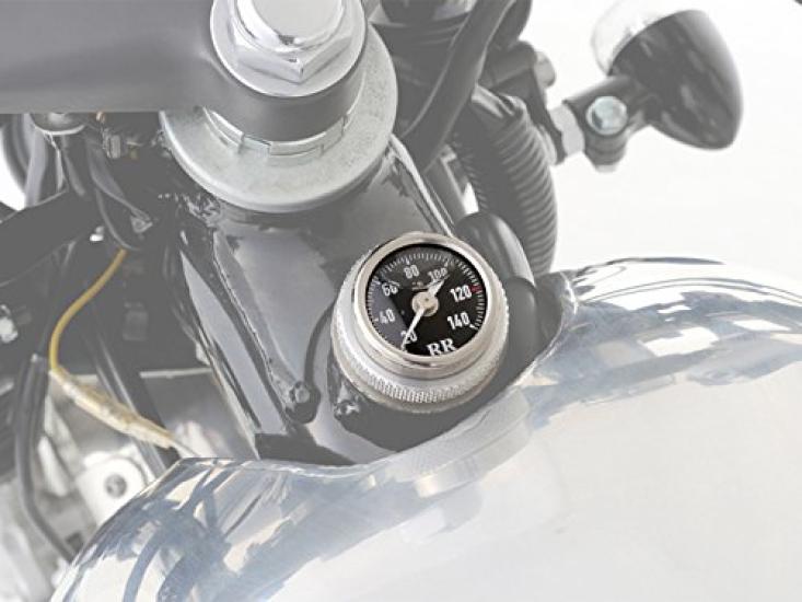 Daytona KEDO Motorcycle Oil Temperature RR Dipstick Temperature Gauge with Black Panel for 93261 Gauge, SR400/500 (78-21)