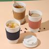 480ml Milk Cup Food Grade Heat-Resistant Large Capacity BPA Free Good Sealing Anti-scald Wheat Water Coffee Cup