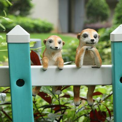 1 Piece of Meerkats and Meerkats Simulation Animal Ornaments, Outdoor Garden Hall Balcony Decorations