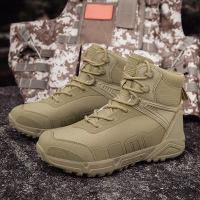 Large Size Military Boots Breathable Tactical Boots Special Forces Outdoor Hiking Wear-resistant Training Combat Boots High Top Tactical Boots