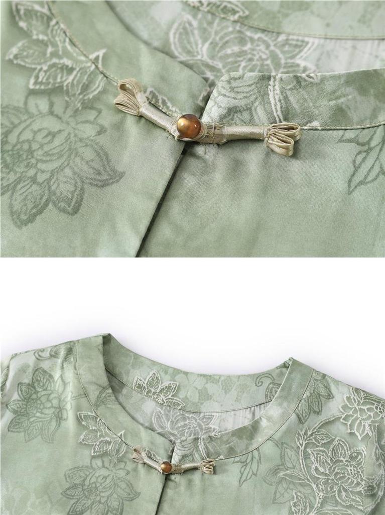 Stylish Seven-Sleeve Shirt for Middle-Aged & Elderly Women - Age-Defying Spring/Summer Fashion