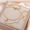 Dawapara Star of David and Chai Bracelet Hand Chain Jewish Hexagram Good Luck Judaica Jewelry Stainless Steel Jewelry