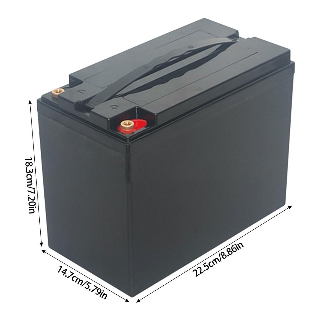 12V 50AH Lithium Battery Housing Case For 18650 Empty Battery Box With M6 Copper Terminals Enhances Conductivity