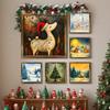 Personalized Whimsical Christmas Art Print, Pecan Floating Frame Canvas - Holiday Decorative Wall Art Print