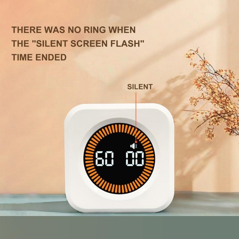 Gravities Sensors Countdown Study Timer with LED Display Rechargeable Cubes Shape Digital Timer Time Management Tool