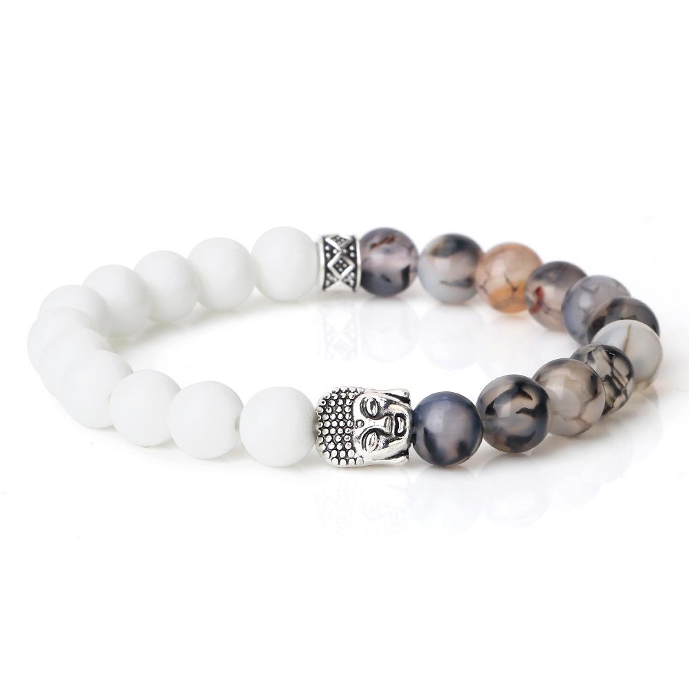 Heren Yoga Boeddha Spacer Kralen Armband - 8mm Ronde Kralen - Nieuwe Collectie