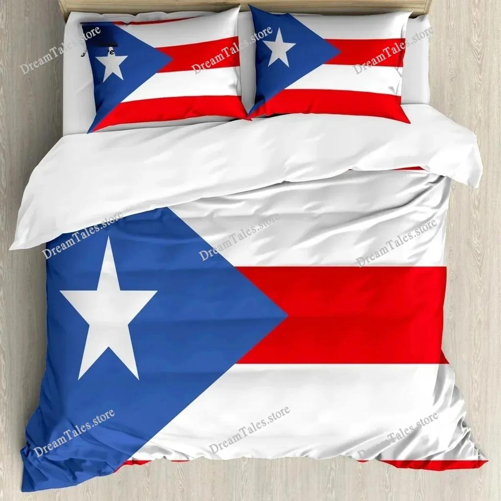 3d Print Puerto Rico Flag Bedding Set Duvet Cover Adult and Kids Bedding Set Luxury Children's Gifts Home Textileextile