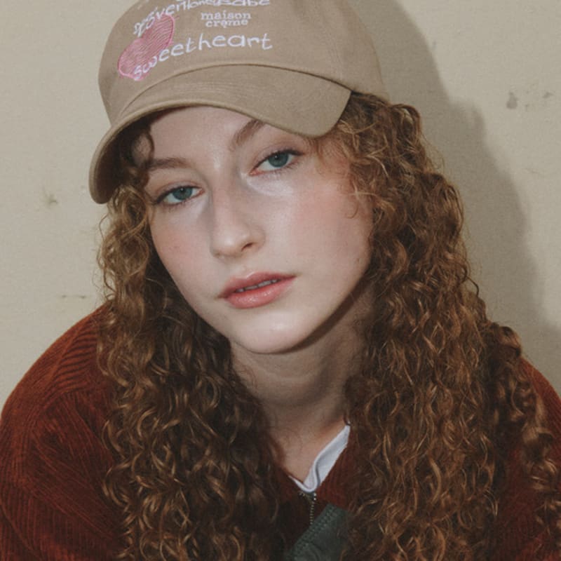

maison creme Lovers Ball cap_Beige Beige