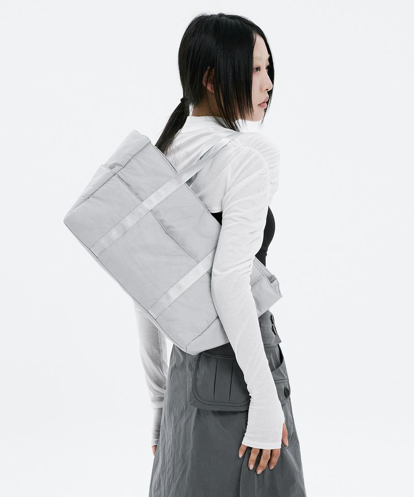 Hanahi Puffy Tote Bag Grey