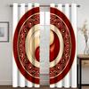 3D Black and White Tai Chi Bagua Design Curtains Taoist Culture Lovers Home Decor Curtains Living Room Bedroom Window Curtains