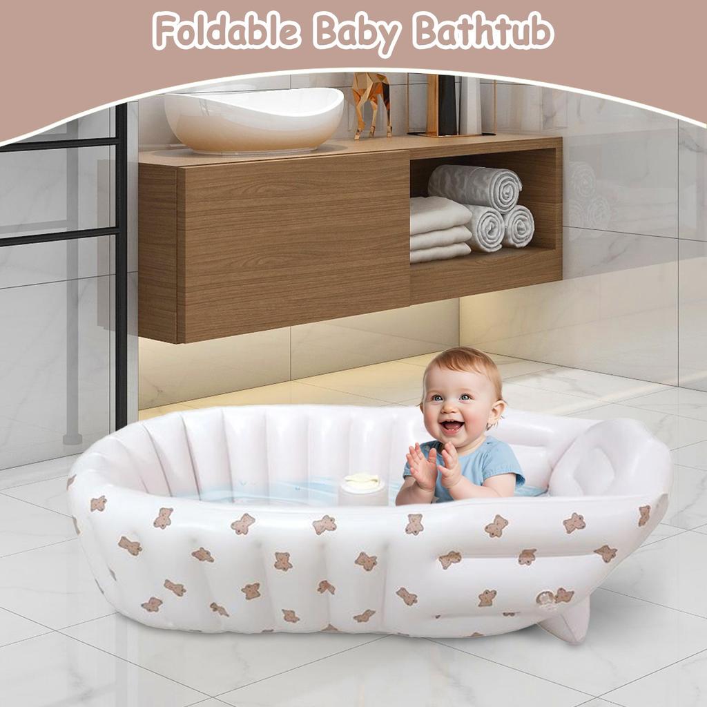 Cestovní dětská vanička Přenosná dětská koupel Skládací bazén Sedátko do vany Pro umyvadlo Sprcha Hra s vodou Plavání Venkovní Léto