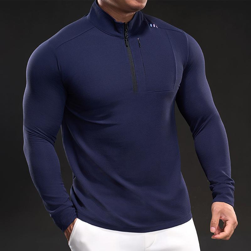 New Spring Slim Elastic Long-sleeved Training Suit Casual and Fashionable Running Sports Fitness Outdoor T-shirt