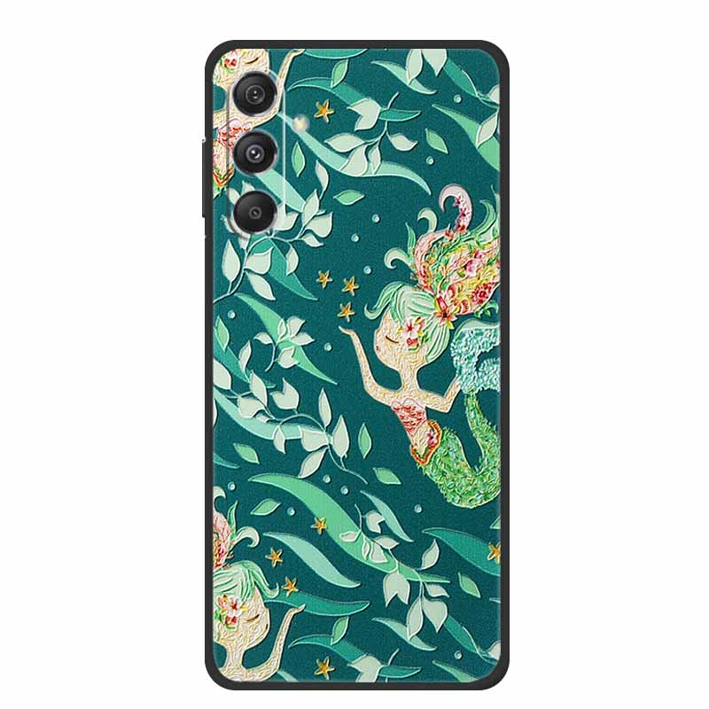 3D Emboss Case For Samsung Galaxy A16 5G Phone Case Coque Flowers Soft Silicone Back Cover For Samsung A56 A36 M16 F16 A26 Case