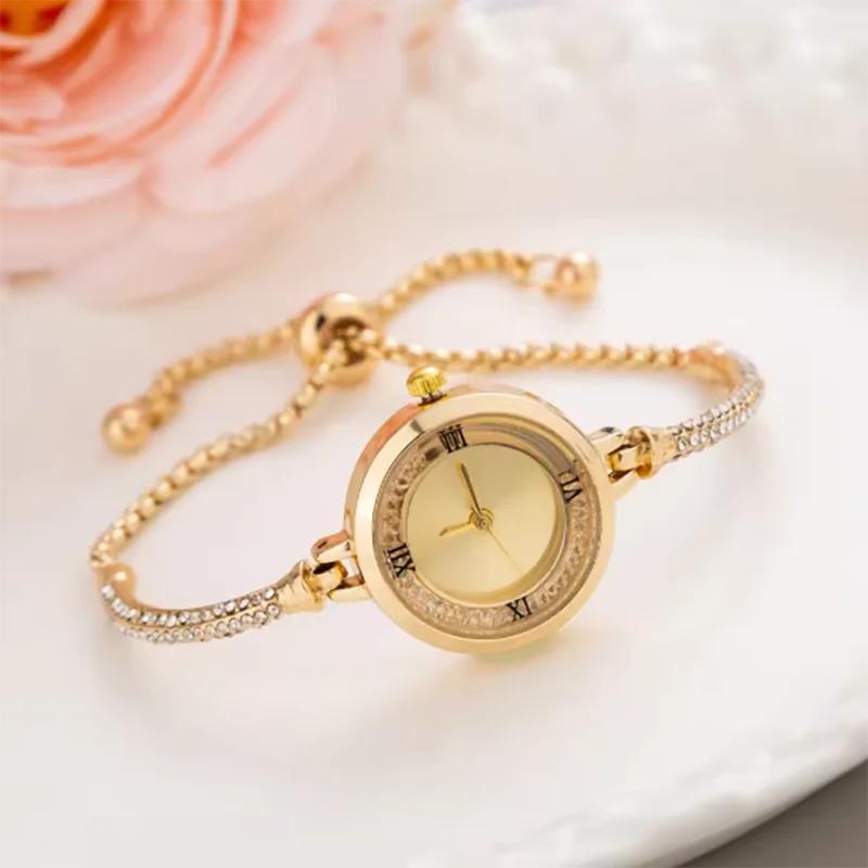 Módní Luxusní Dámské Hodinky Zlatý Jemný Řemínek Dámské Hodinky Na Náramek Montre Femme Dámské Náramkové Hodinky Dámské Hodiny Relojes