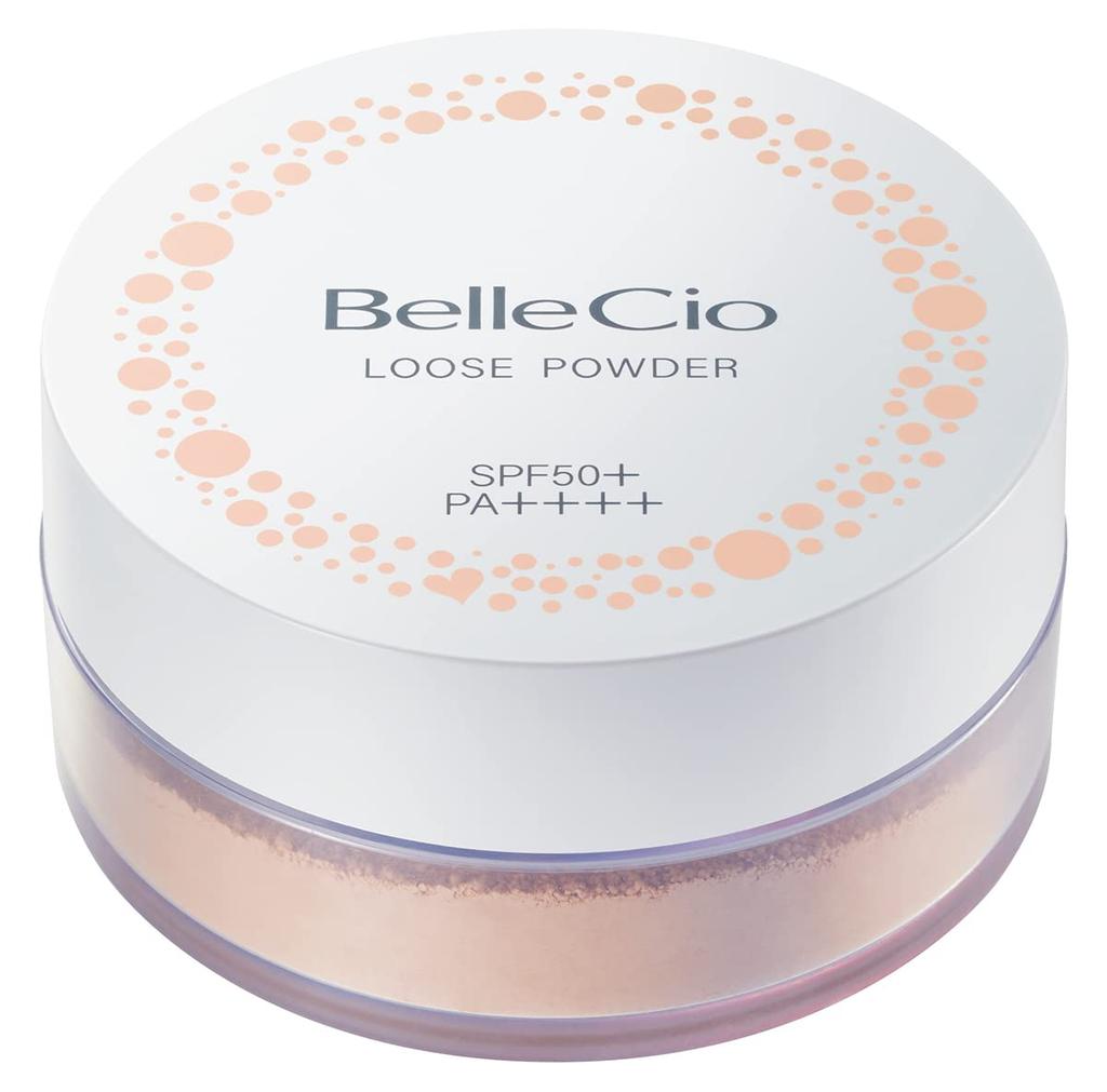 BelleCio Loose Powder UV Sunscreen for Face, SPF50+, with Puff, Whitening, Translucent, Smooth, Prevents Shine and Dryness, Large Capacity, Shiny