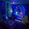1pc Astronaut Space Fluorescent Tapestry, UV Black Light Space Alien Tapestry, Cool Galaxy Space Starry Sky Hanging