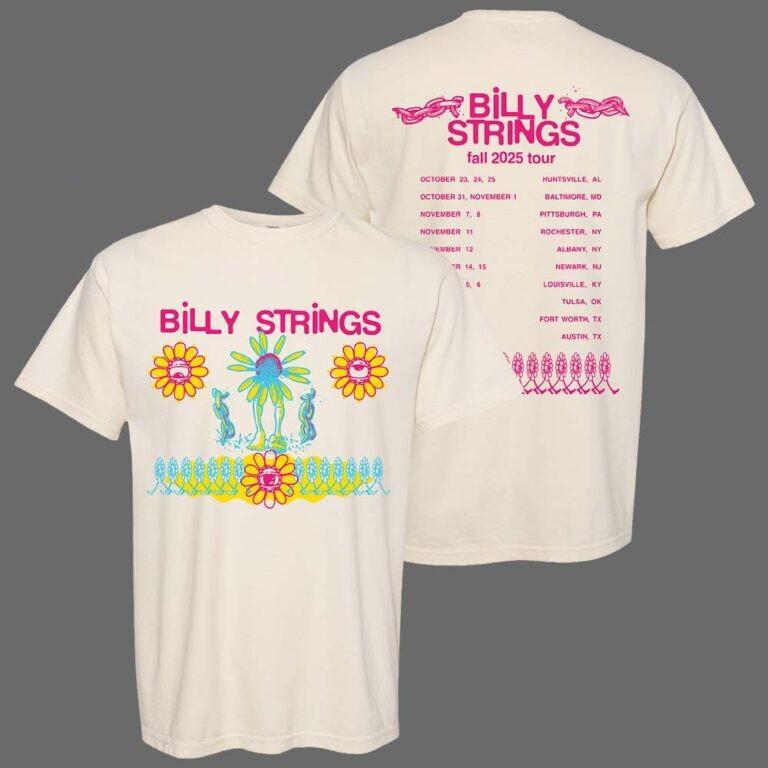 Billy Strings Fall 2026 Tour North American Merch Seeing Flower Tee with Dates XXL