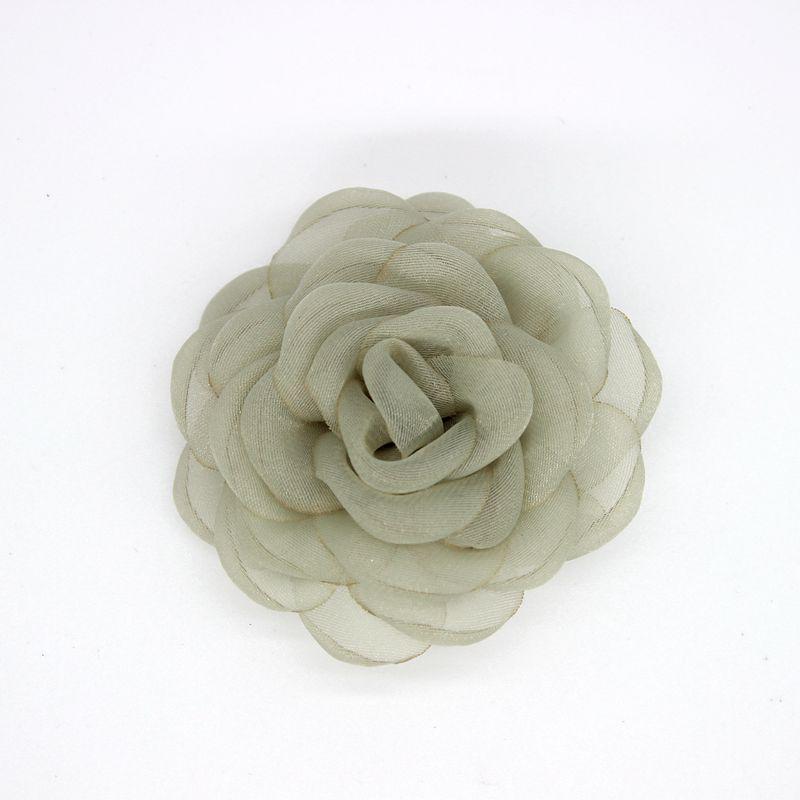 Elegant High-End Silk Camellia Brooch for Ladies