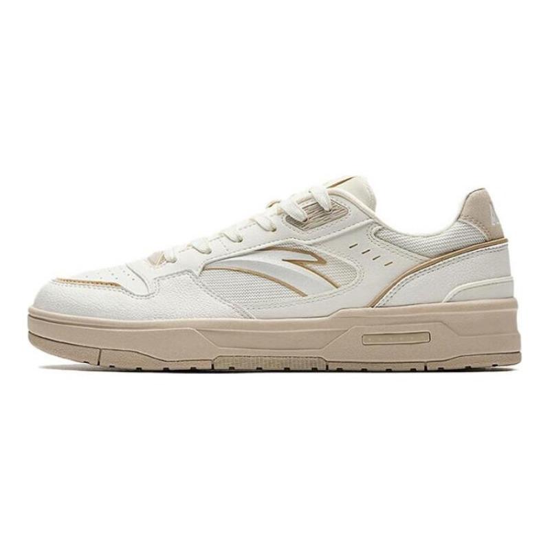 Anta Flame 1.0 Comfortable Fashion Slip Resistant Durable Low Top Skate Shoes Men Sneakers White Brown 112528091-5