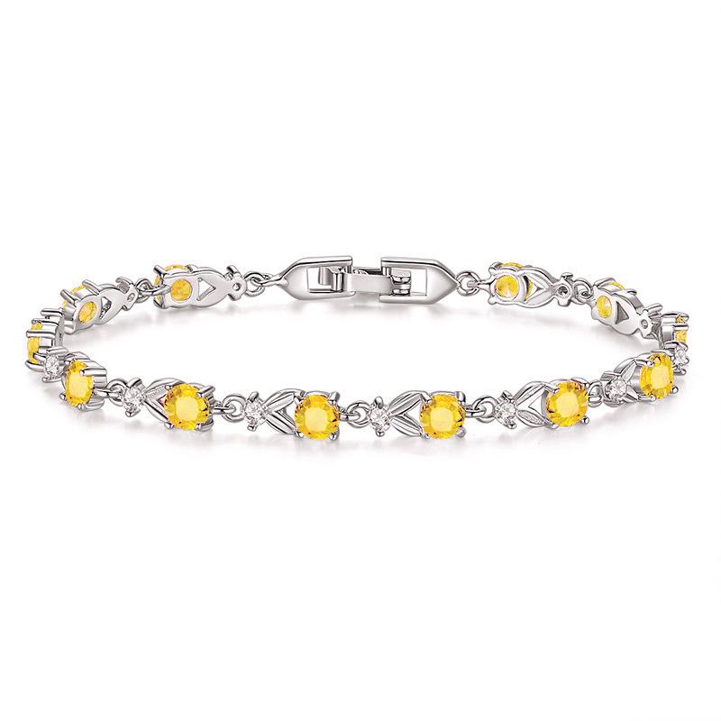 Kerastase Mori Girl Zircon Bracelet with Austrian Crystal, Gold-Plated Jewelry