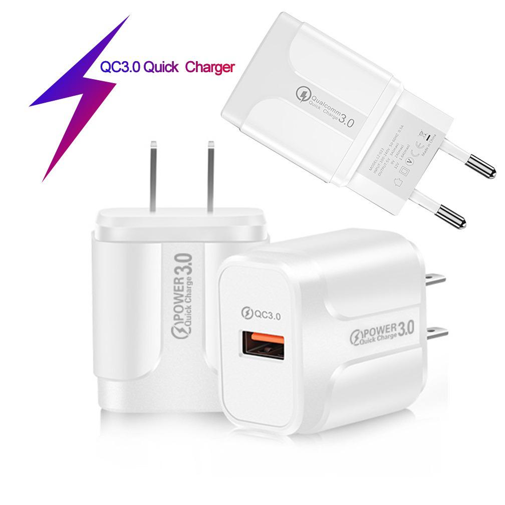 3A QC3.0 Single USB Fast Charger - Efficient Mobile Charging Head with Single Port
