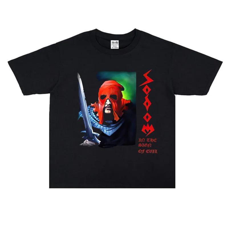 Rock Band Metal Band Print T-shirt Short Sleeve Loose Heavyweight Round Neck Graphic T Shirts  Tops