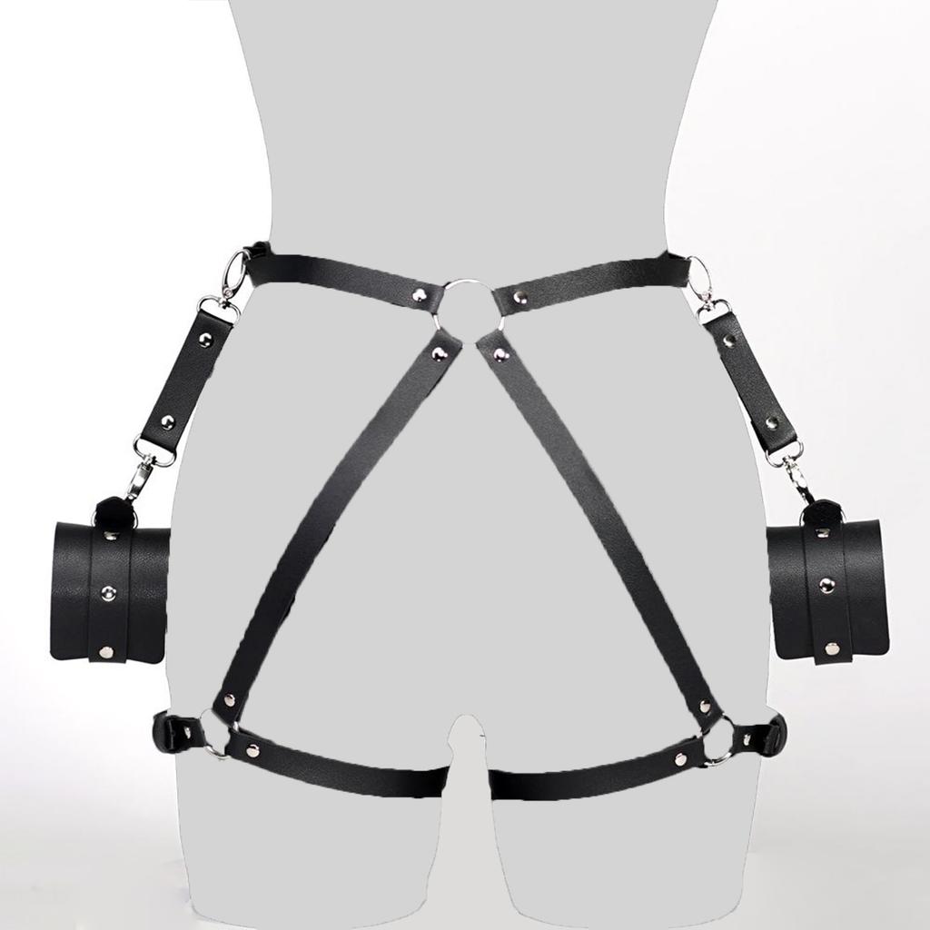 Handcuffs Sex Toys PU Leather Body Harness Cuffs Bondage Straps  Kit Erotic Adult Sex Toys For Couples Party Sexy Accessorie