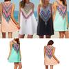 Women Loose Dresses Sleeveless Mini Dress Vintage Hippie Beachwear Boho