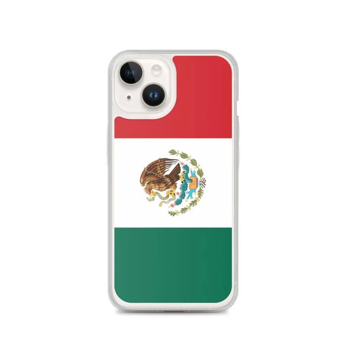 Coque pour iPhone - PIXELFORMA - iPhone 14 - Drapeau du Mexique - Silicone souple - Design léger