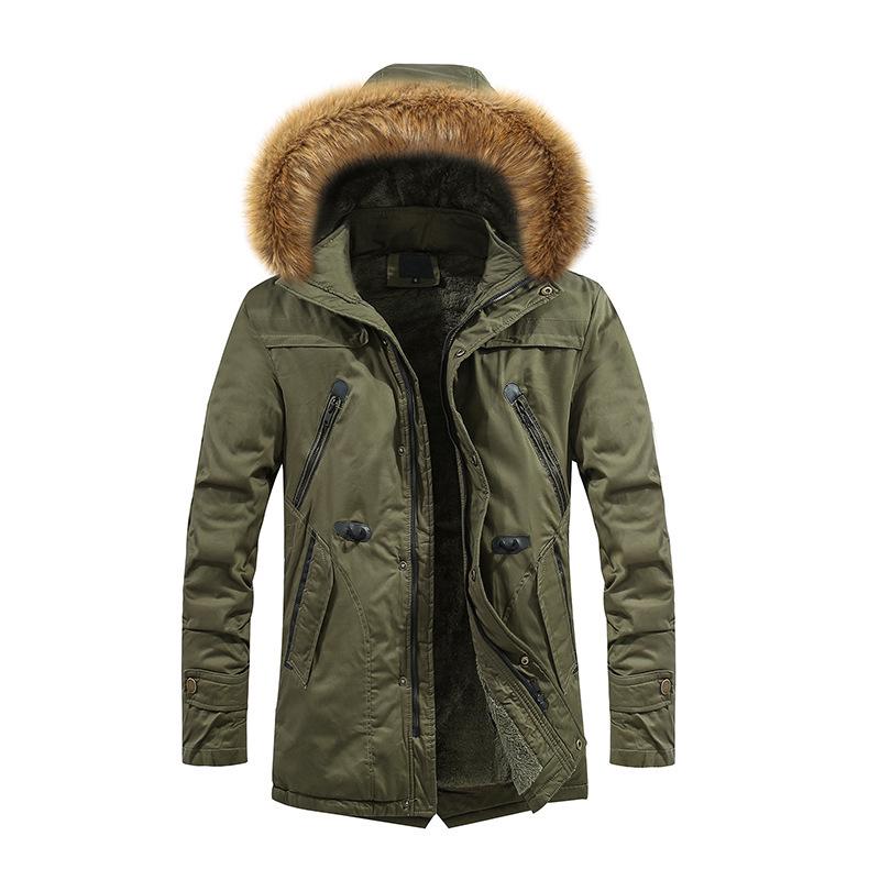 

Men s Hooded Cotton-collared Jacket XXXL зелений